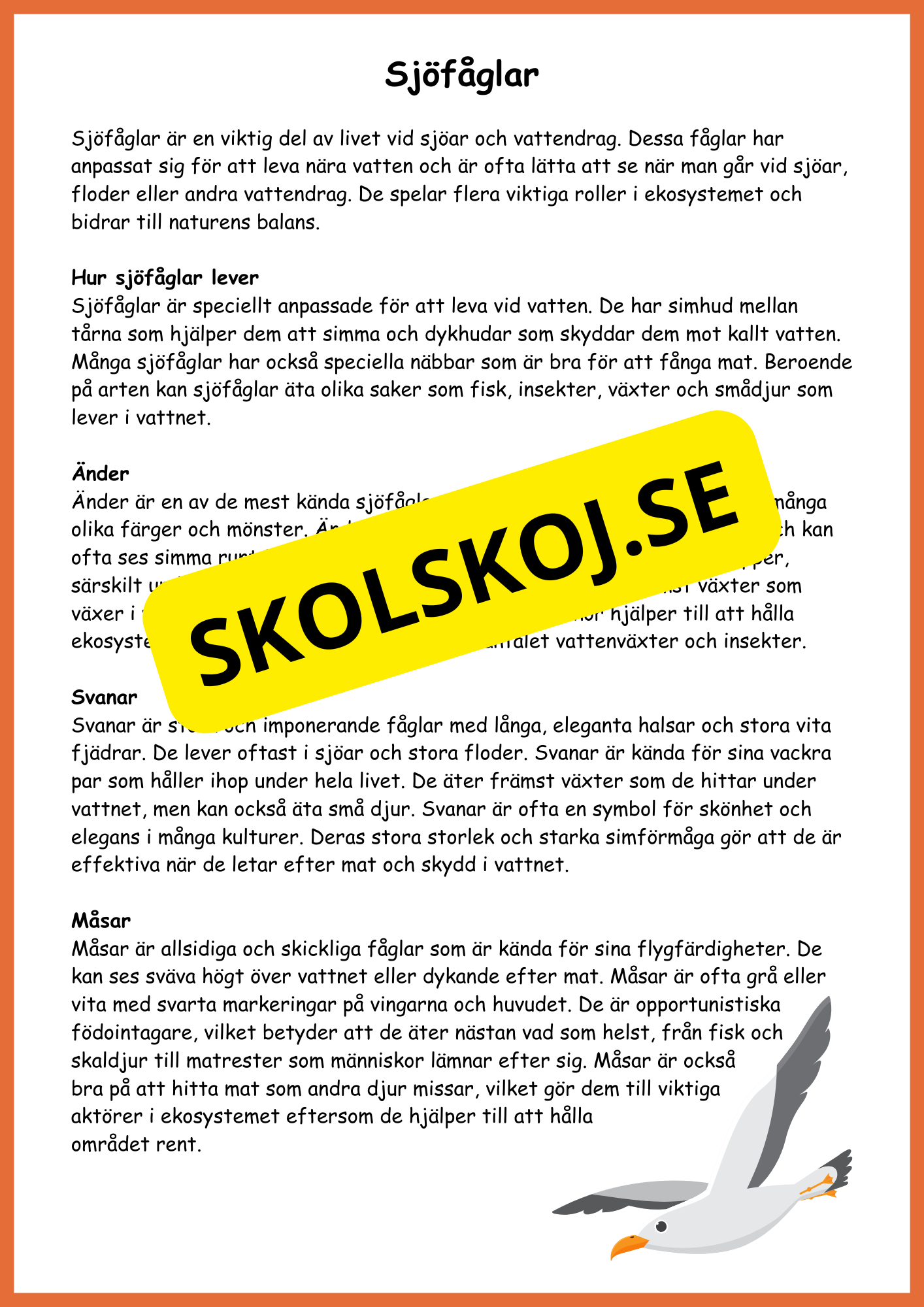 Sjöar och vattendrag - Årskurs 4 - 5