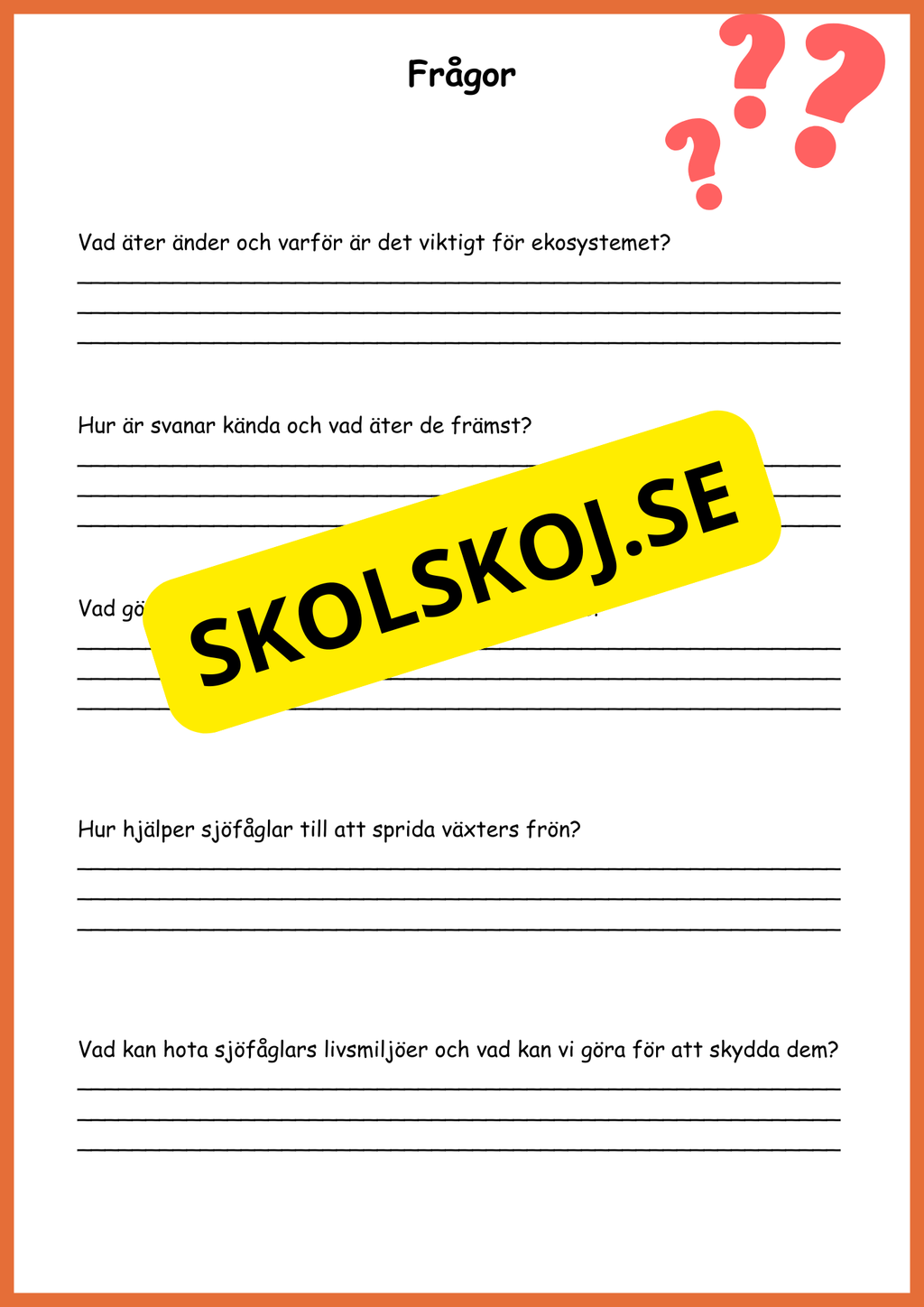 Sjöar och vattendrag - Årskurs 4 - 5