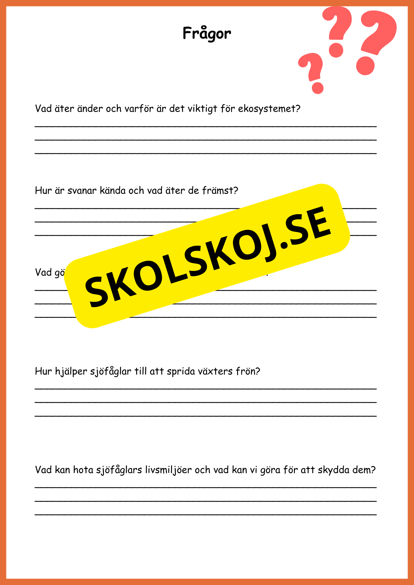 Sjöar och vattendrag - Årskurs 4 - 5