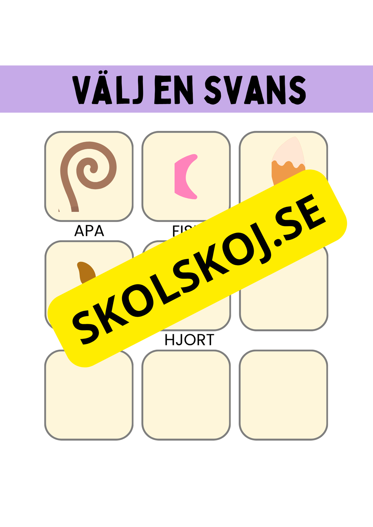 Skapa ett eget djur - Djurs anpassningar
