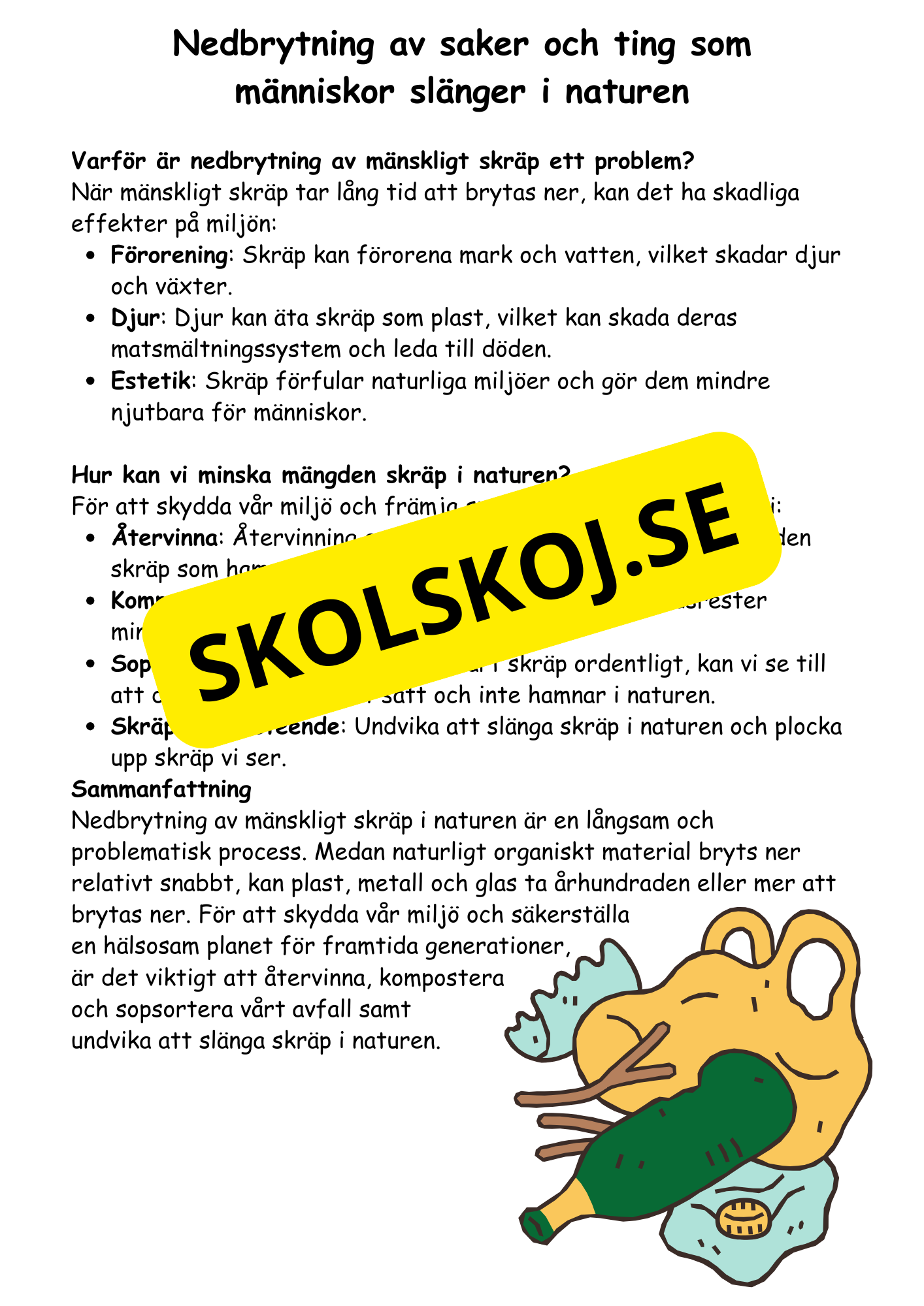Skogen - Nedbrytning - Årskurs 4 - 6
