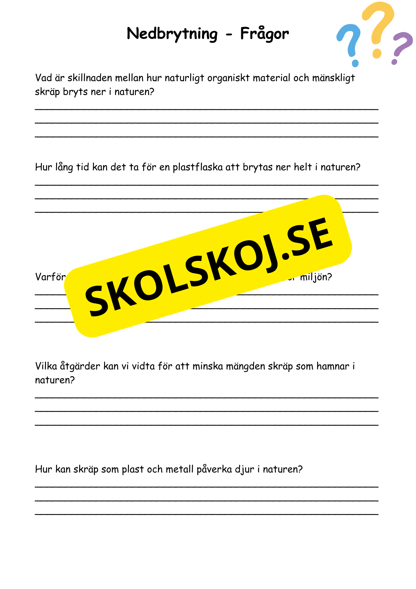 Skogen - Nedbrytning - Årskurs 4 - 6