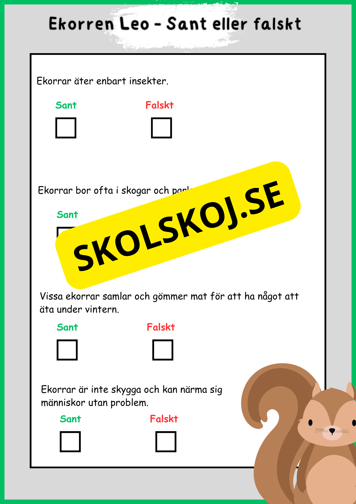 Skogens djur - Ekorren Leo