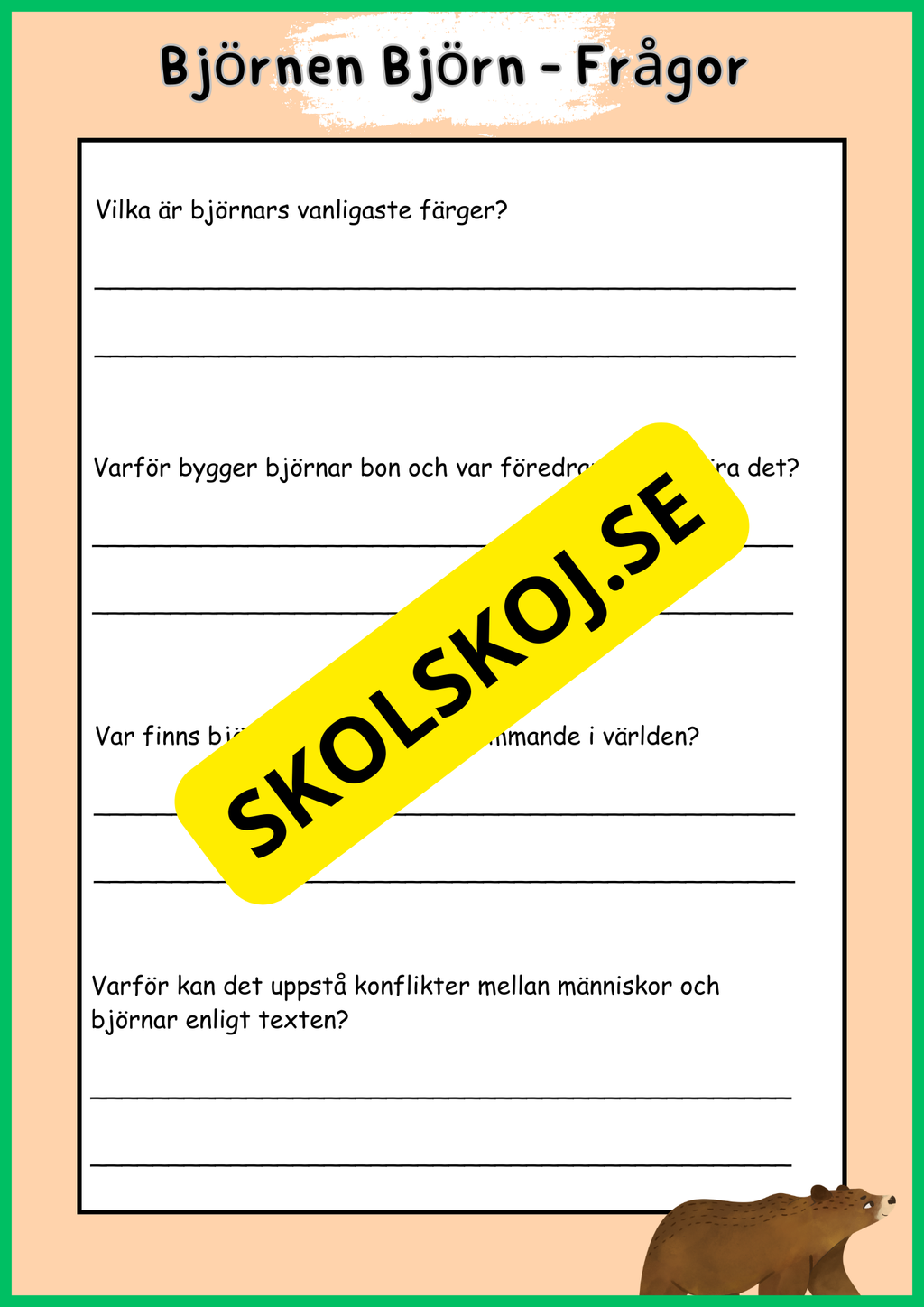 Skogens djur - Häfte
