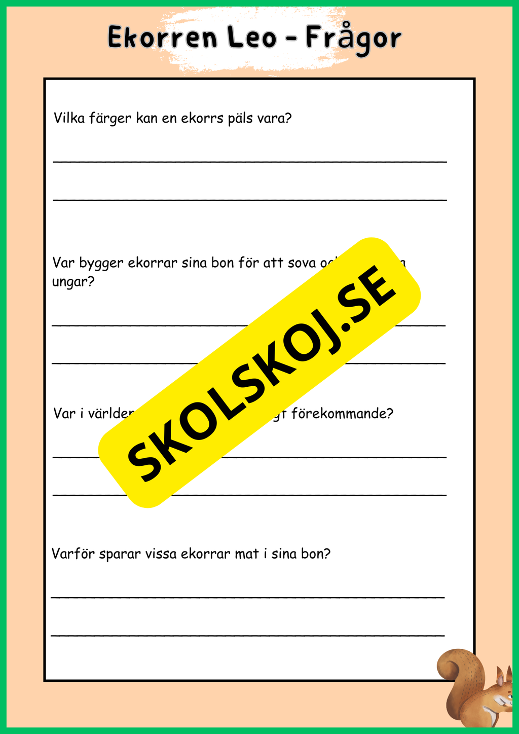 Skogens djur - Häfte