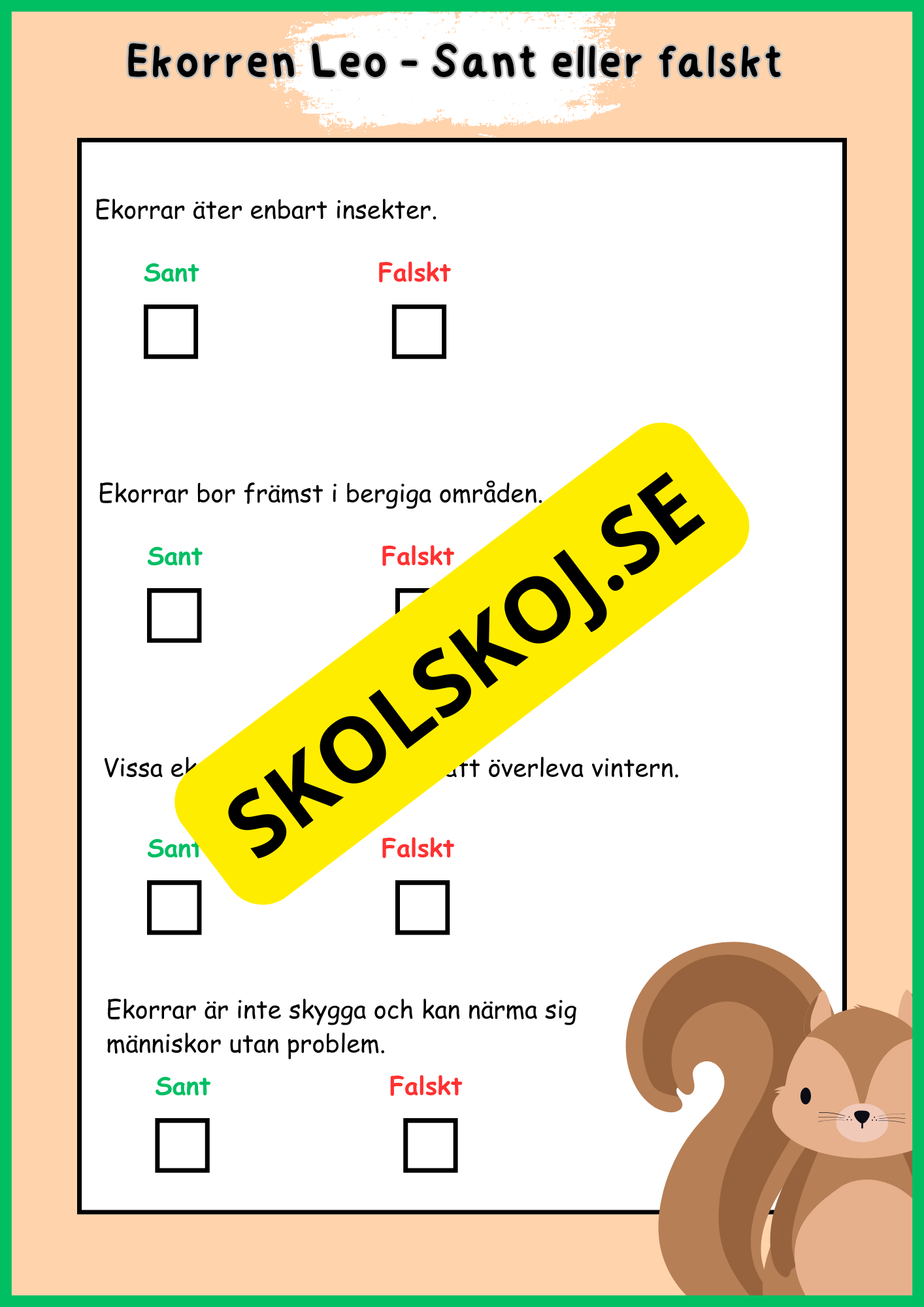 Skogens djur - Häfte