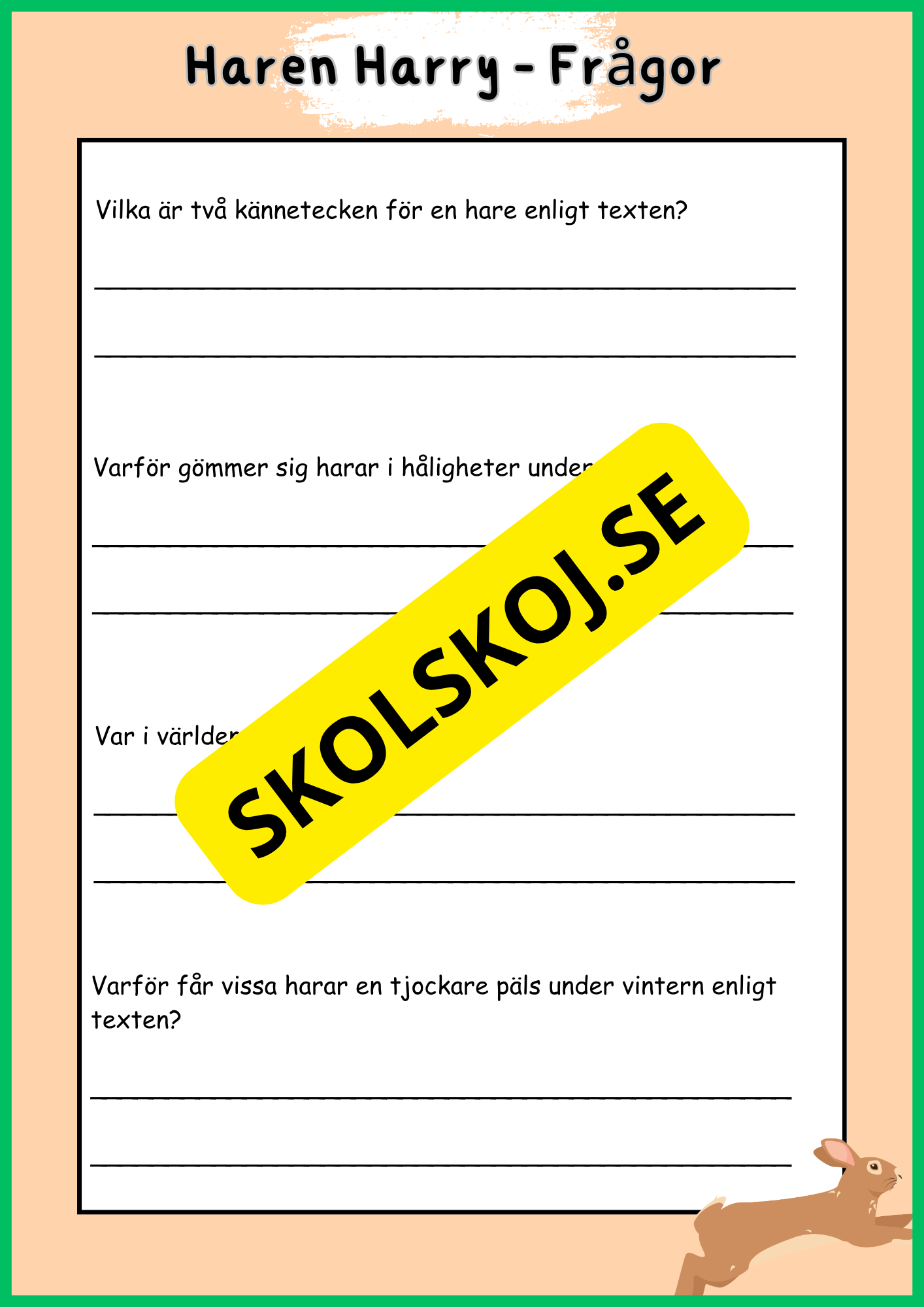 Skogens djur - Häfte