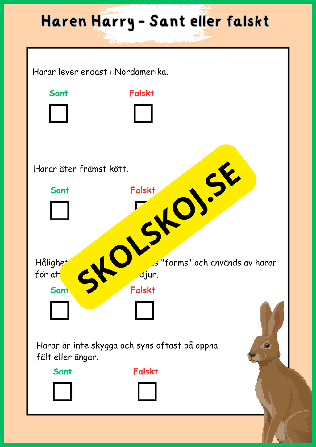 Skogens djur - Häfte