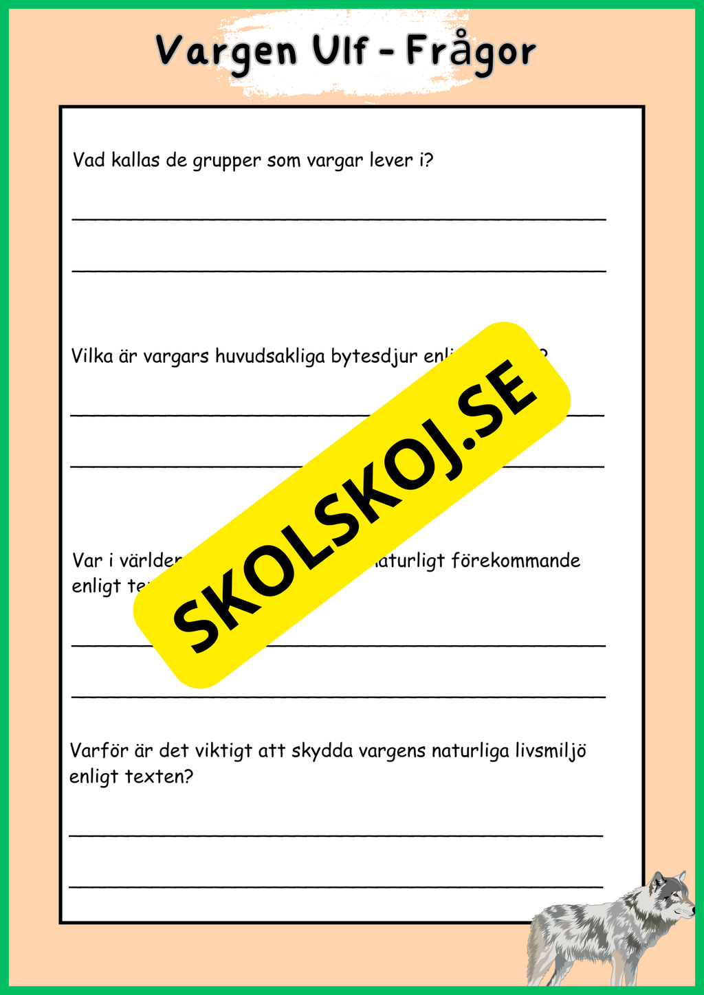 Skogens djur - Häfte