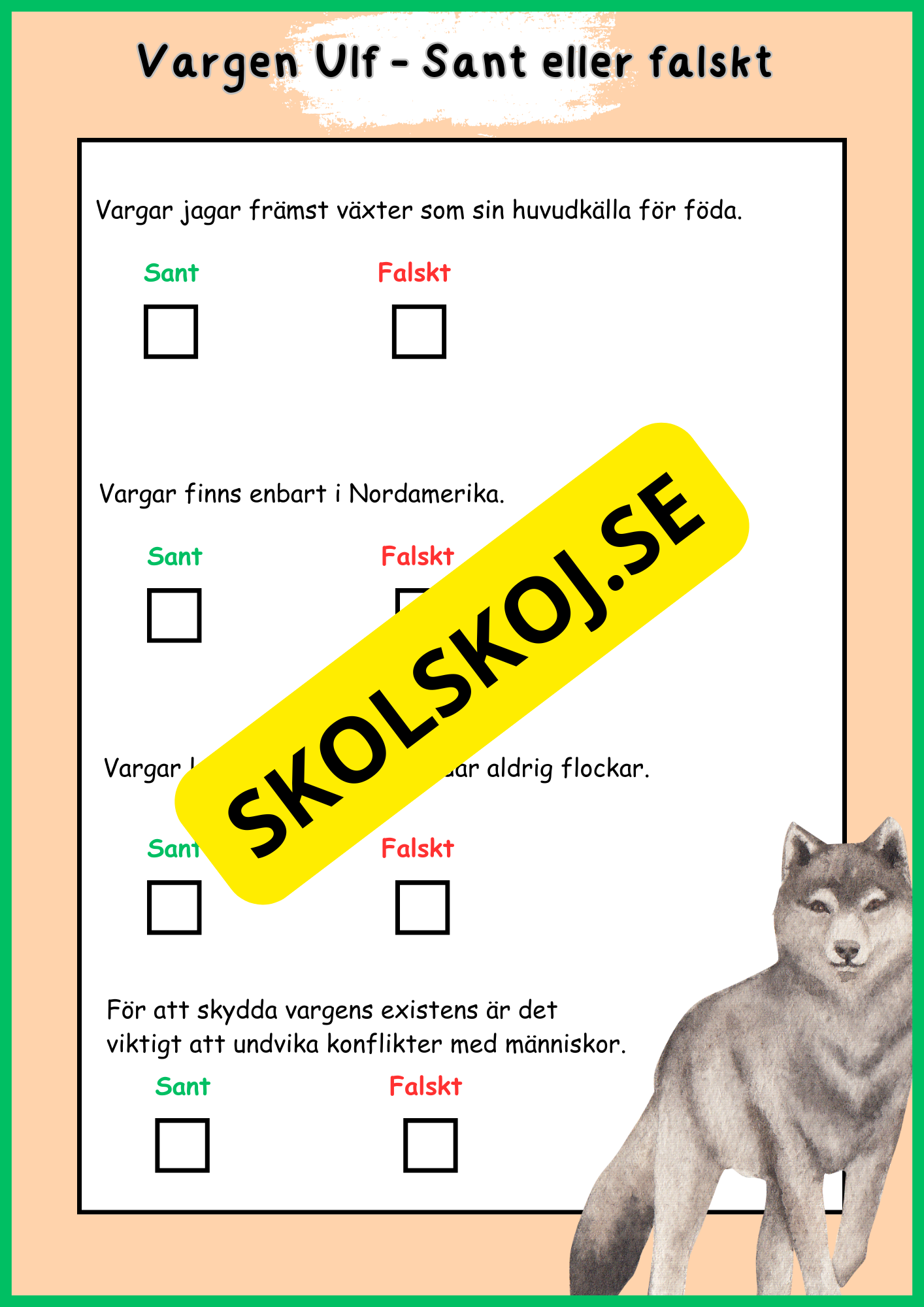 Skogens djur - Häfte
