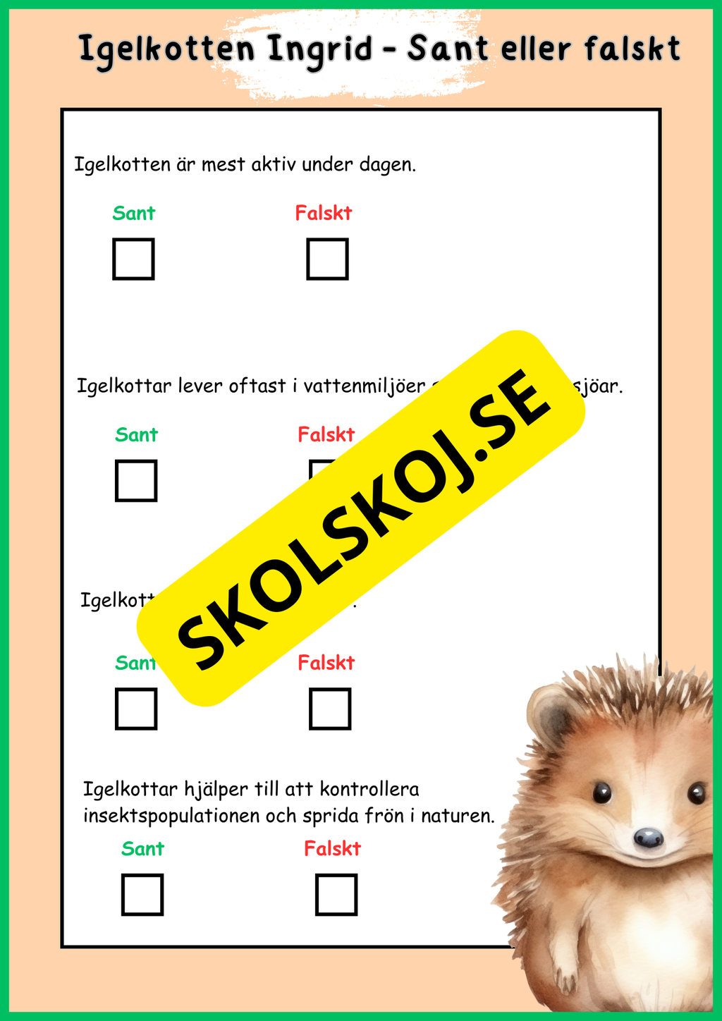 Skogens djur - Häfte