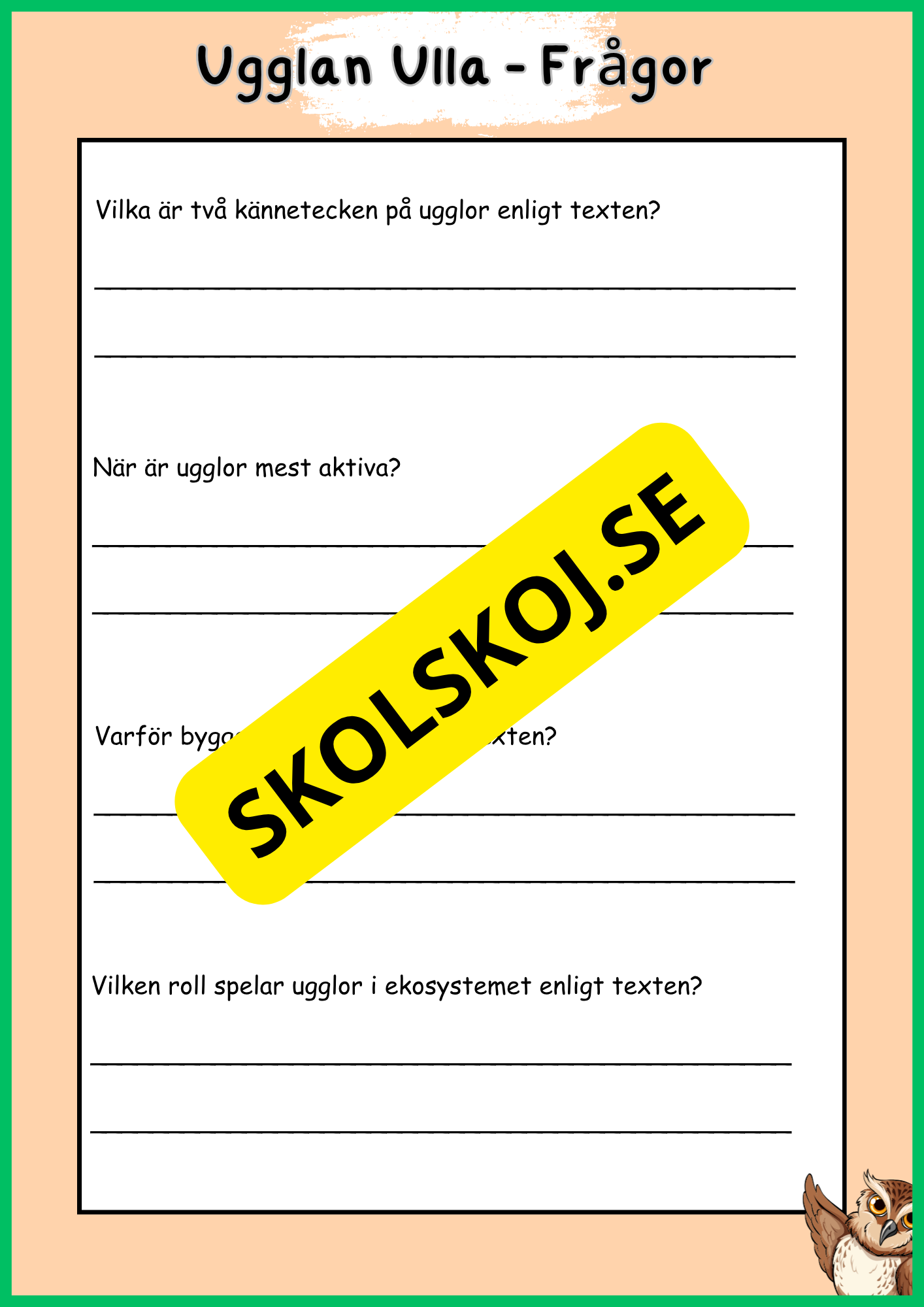 Skogens djur - Häfte
