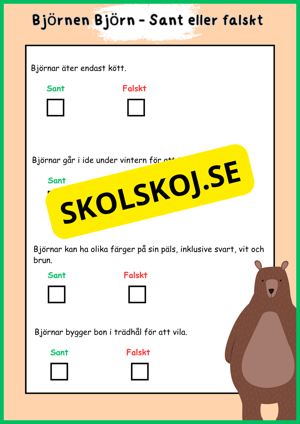 Skogens djur - Häfte