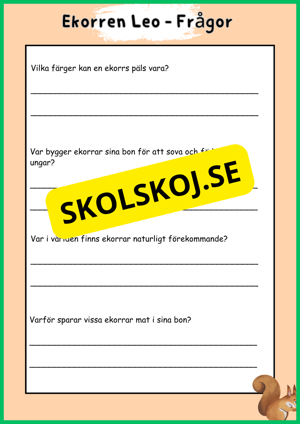 Skogens djur - Häfte
