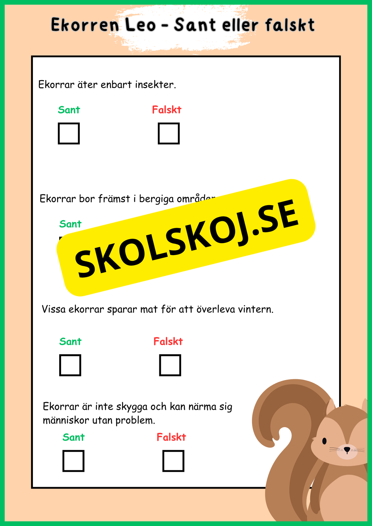 Skogens djur - Häfte