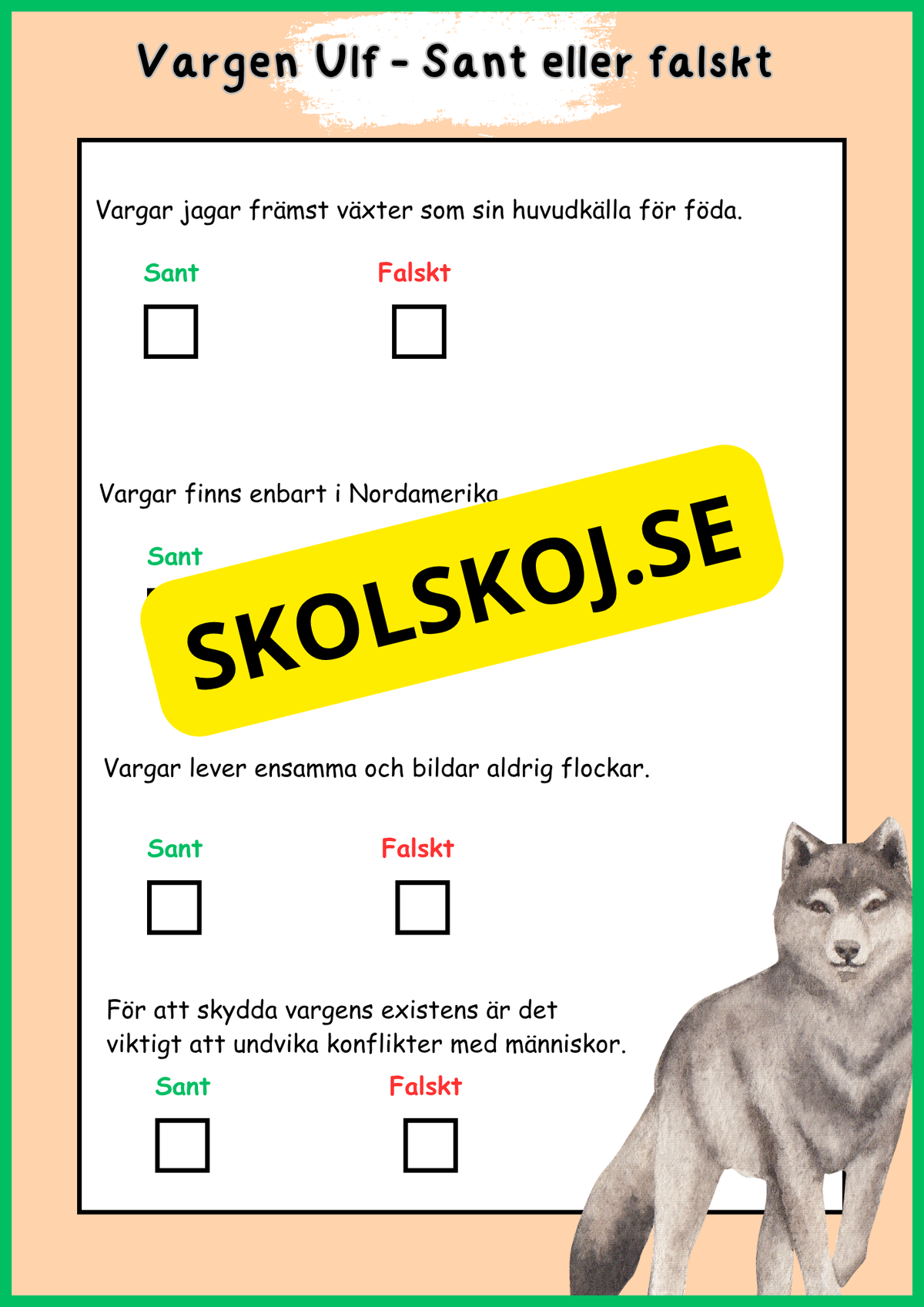 Skogens djur - Häfte