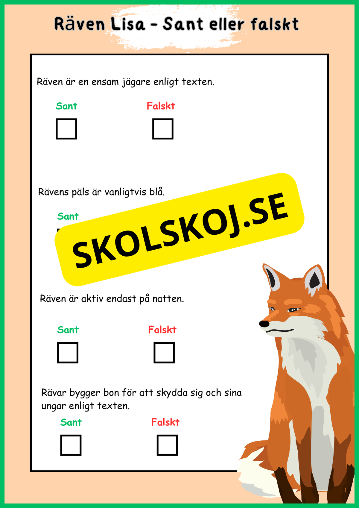 Skogens djur - Häfte