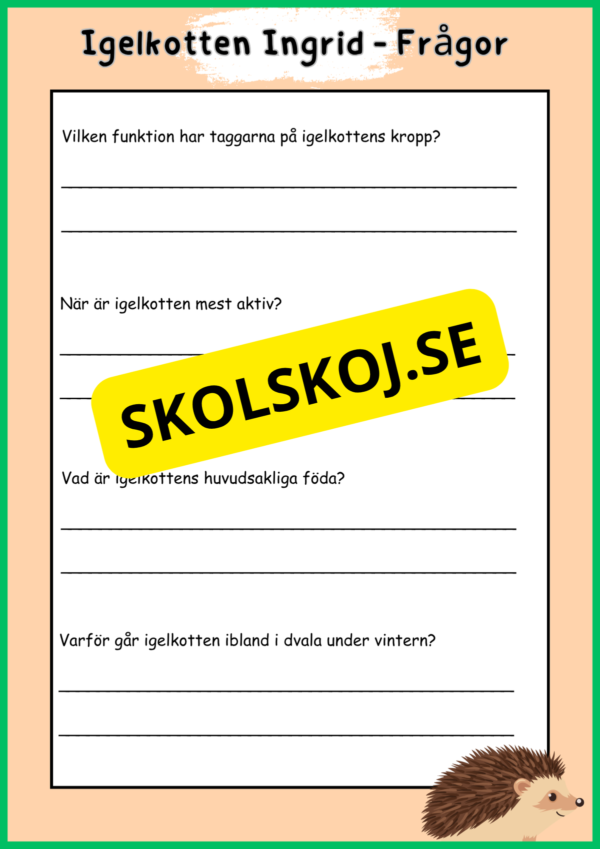 Skogens djur - Häfte