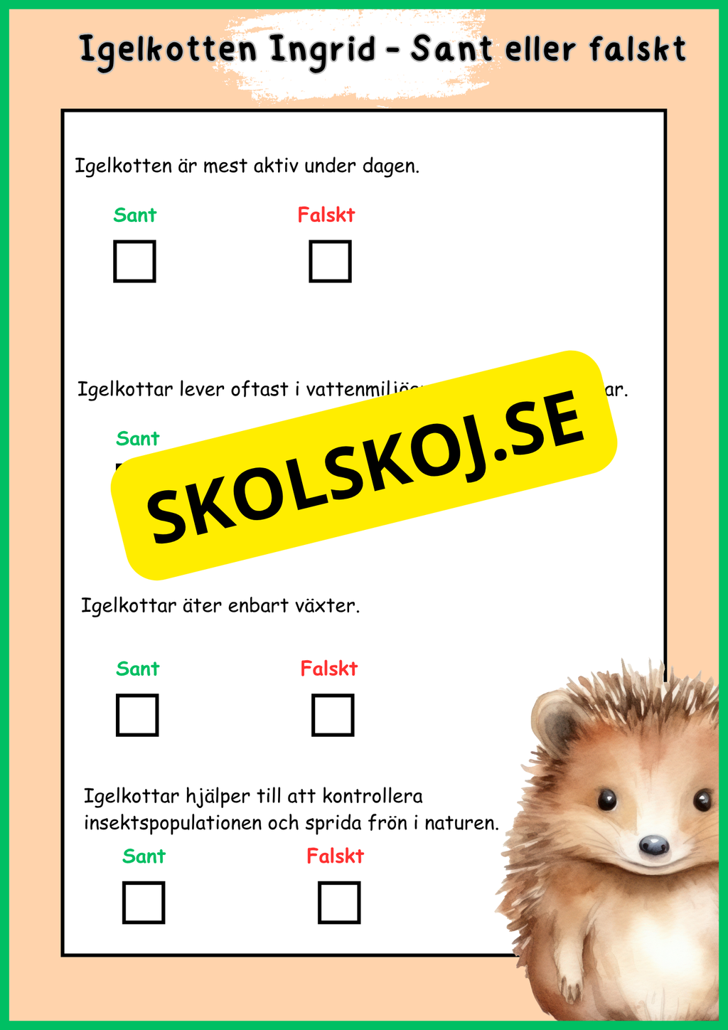 Skogens djur - Häfte