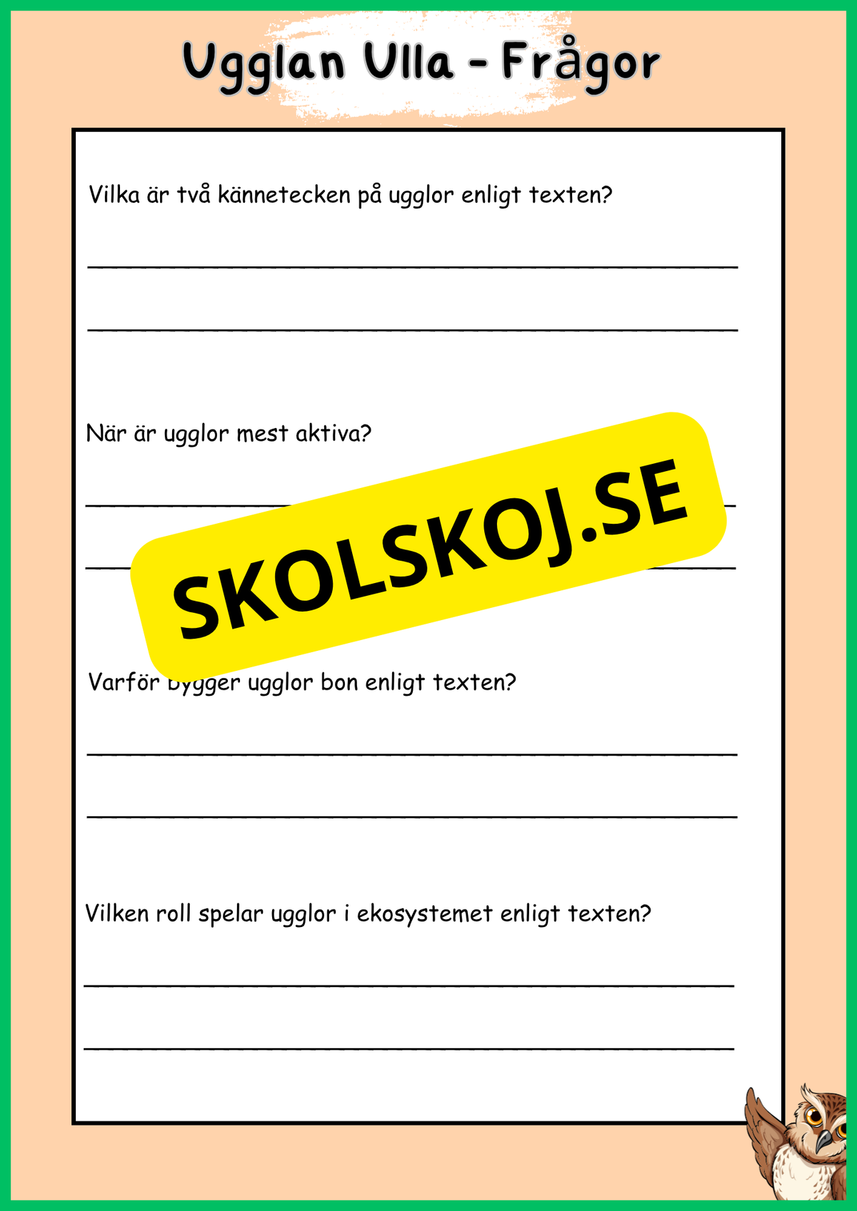 Skogens djur - Häfte