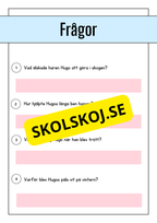 Skogsdjur - Läsförståelse - Årskurs 1 - 3