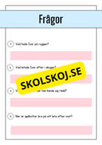 Skogsdjur - Läsförståelse - Årskurs 1 - 3