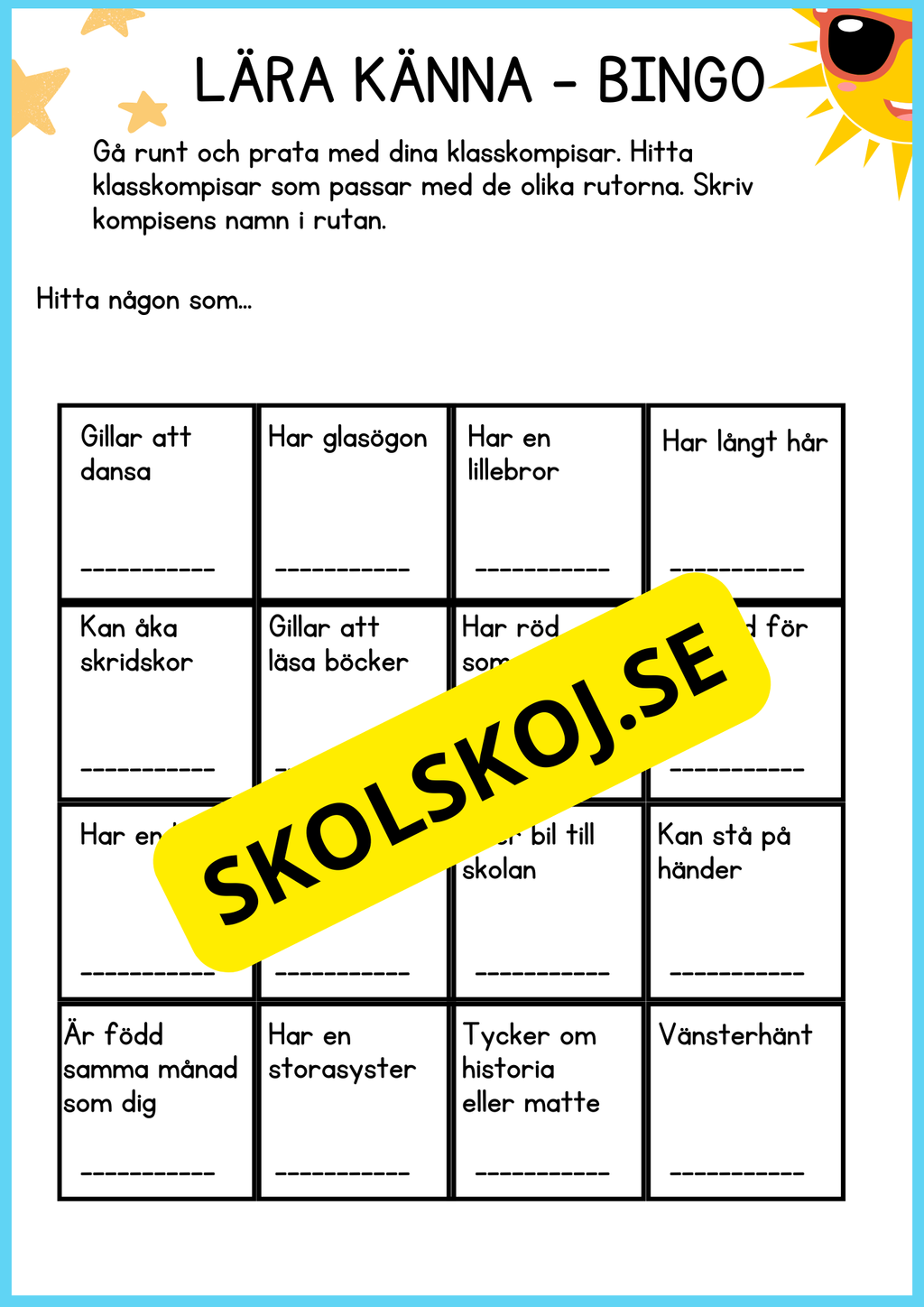 Skolstart - Häfte