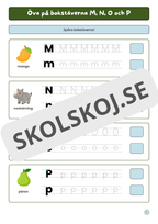 Skriv och träna på alfabetets bokstäver