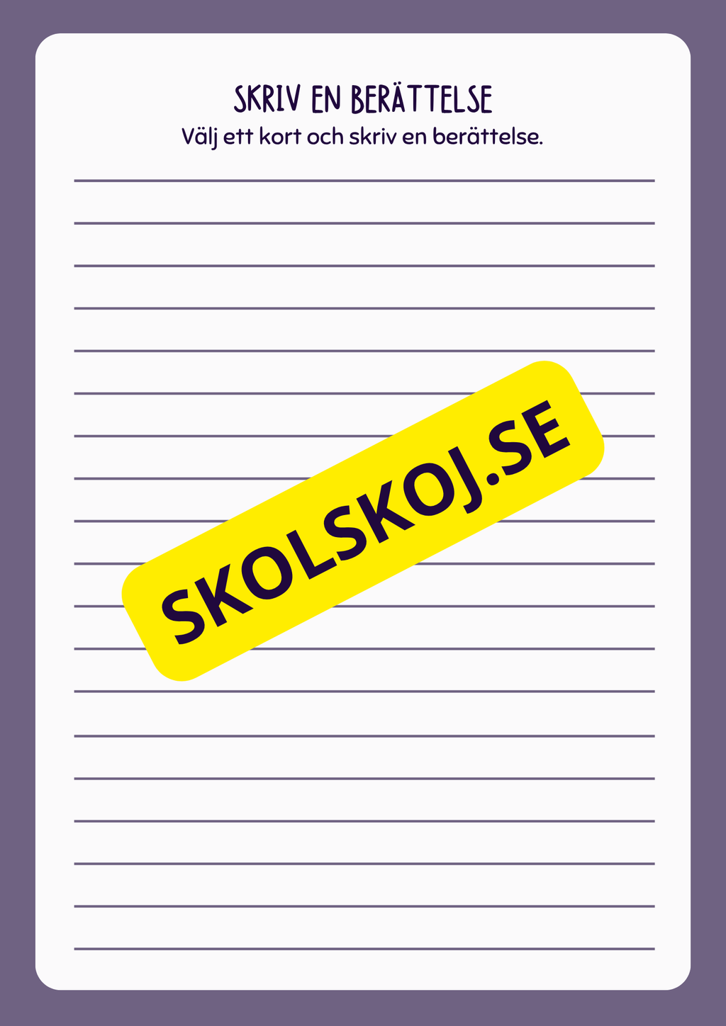 Skriv en berättelse med hjälp av kort