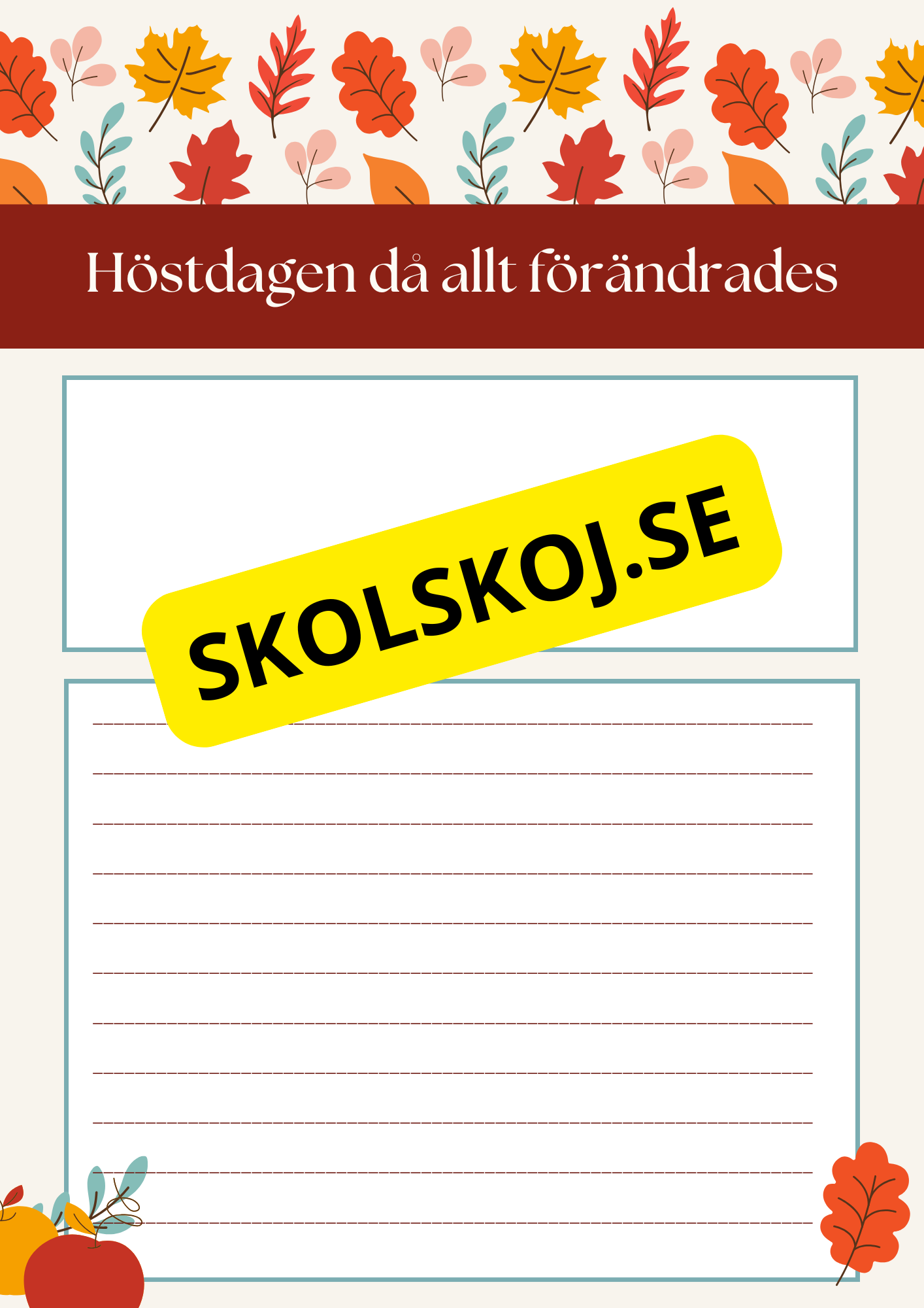 Skriv en höstberättelse (20 st)