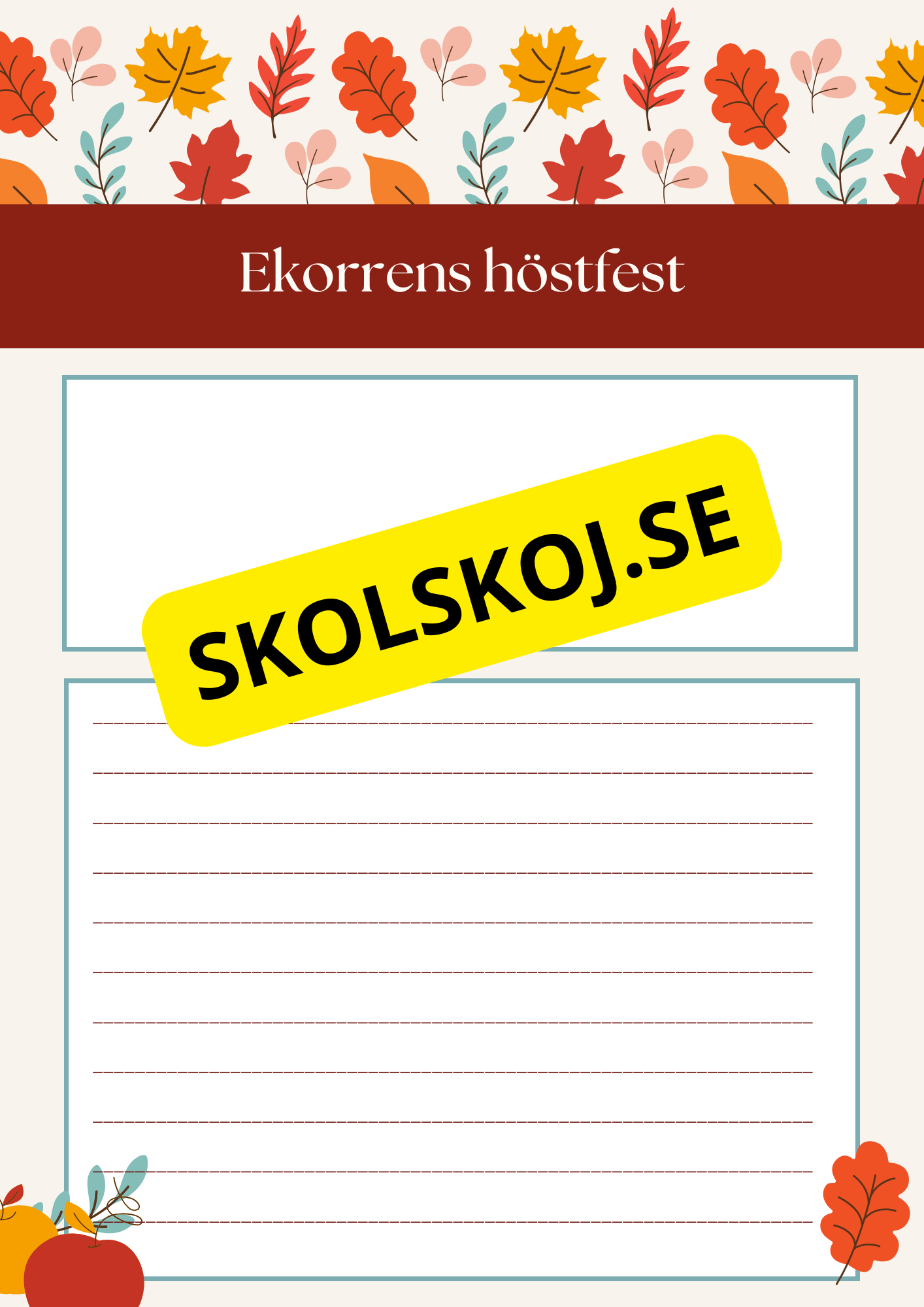 Skriv en höstberättelse (20 st)