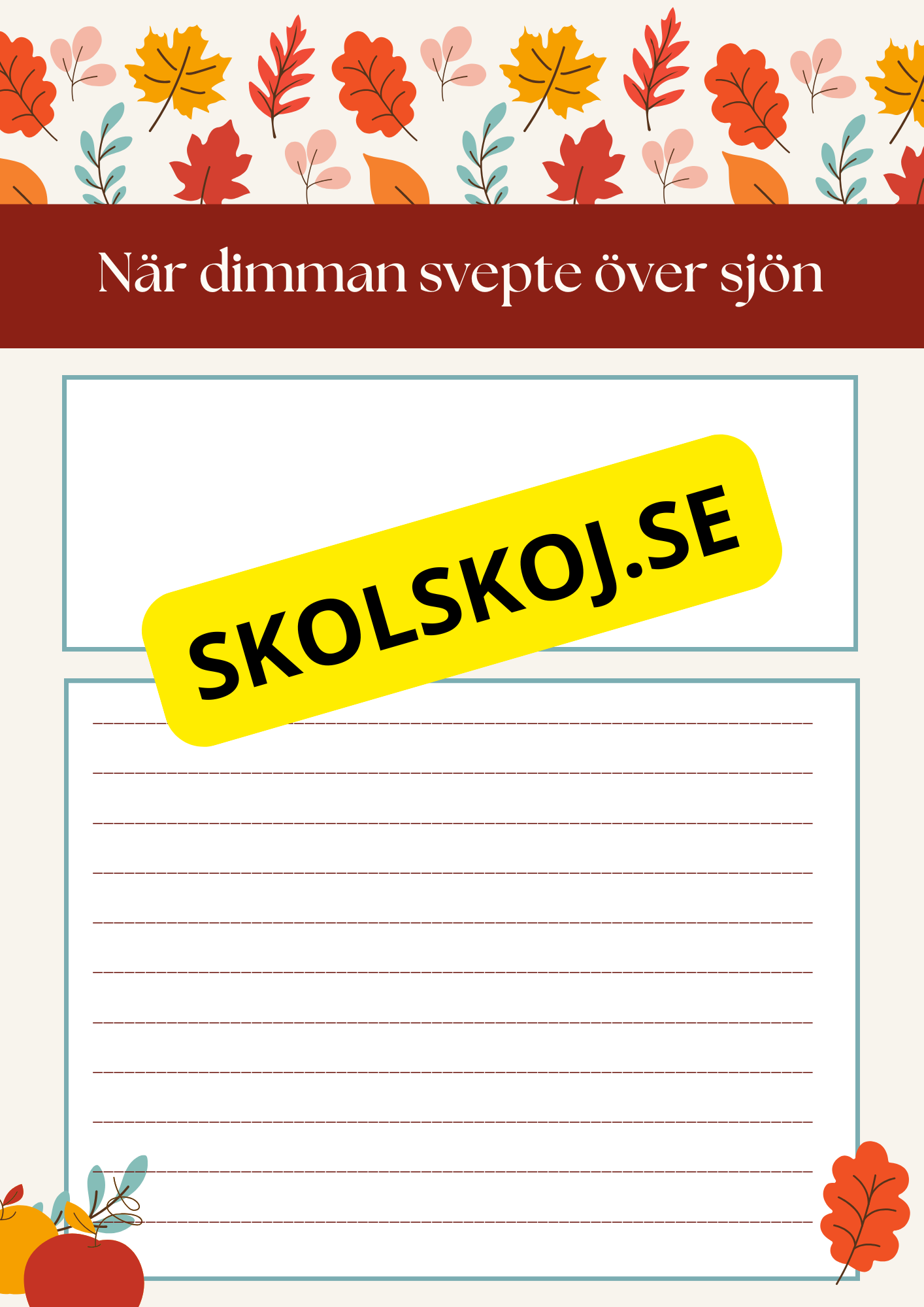 Skriv en höstberättelse (20 st)
