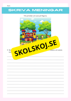 Skriv meningar till bilden - Årskurs 3 - 6