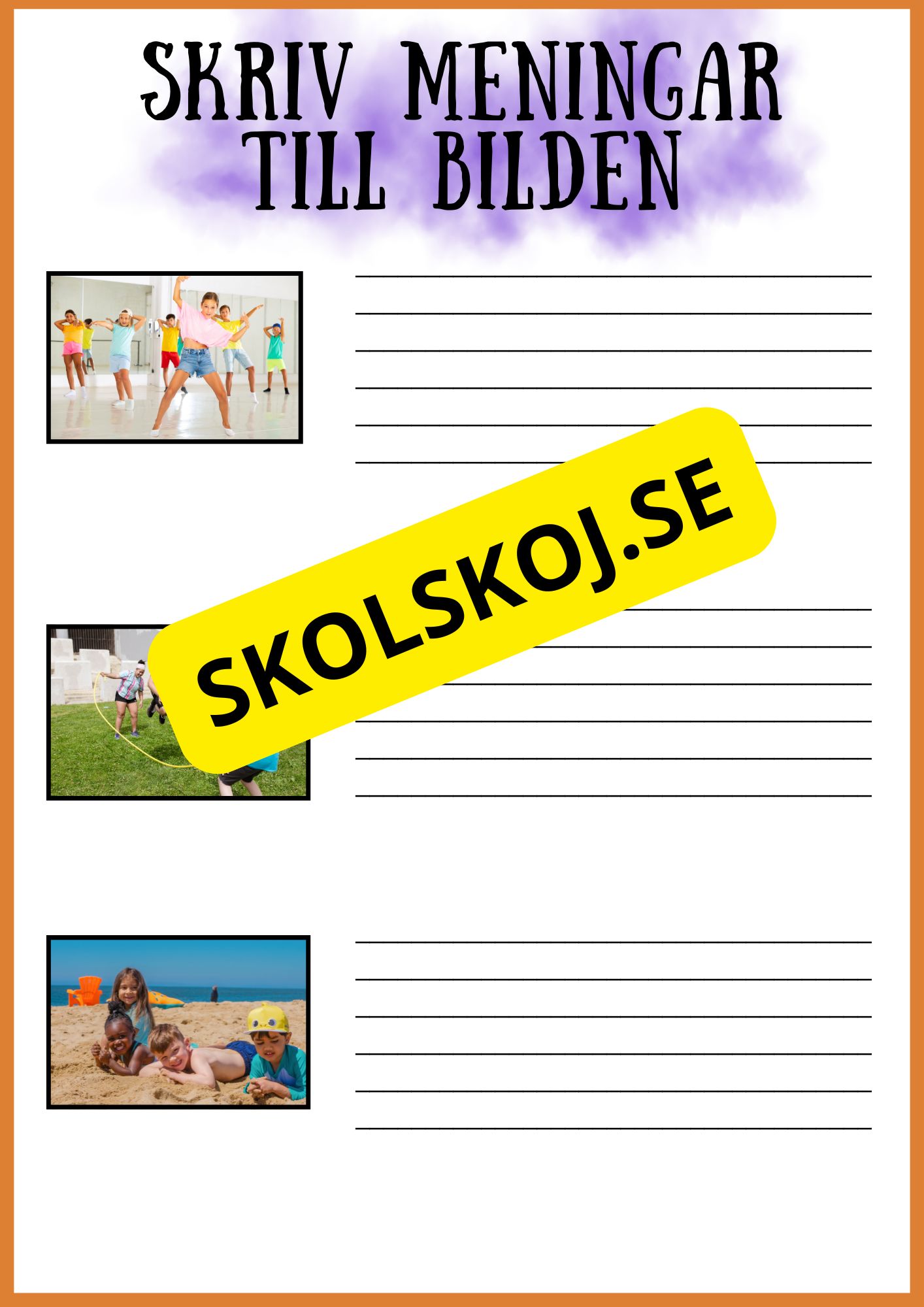 Skriv meningar till bilden