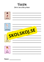 Skriv om olika yrken