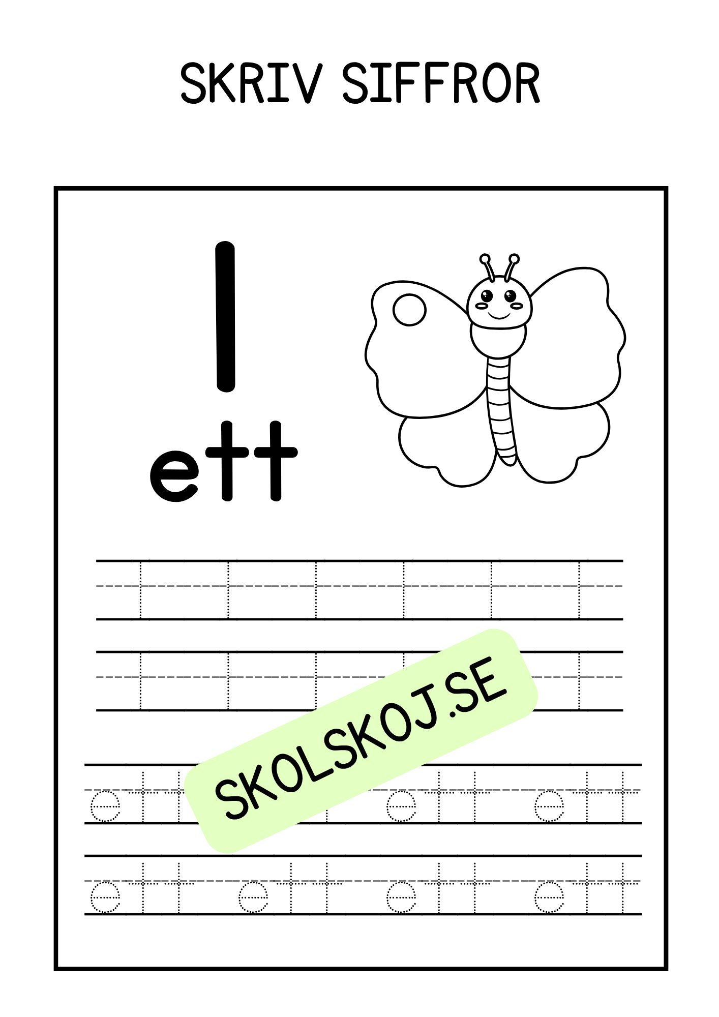 Skriv siffror 0-10