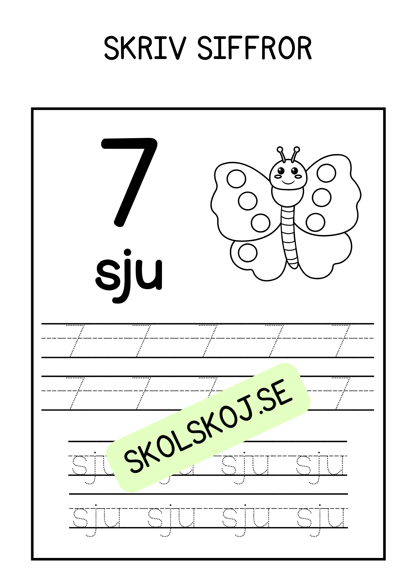 Skriv siffror 0-10