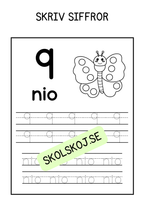 Skriv siffror 0-10