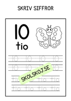 Skriv siffror 0-10