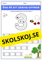 Skriv siffrorna 1–10