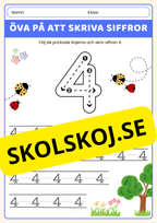 Skriv siffrorna 1–10