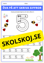 Skriv siffrorna 1–10
