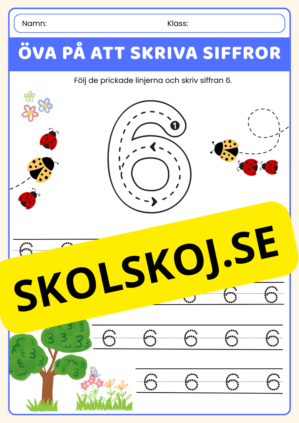 Skriv siffrorna 1–10
