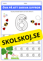 Skriv siffrorna 1–10