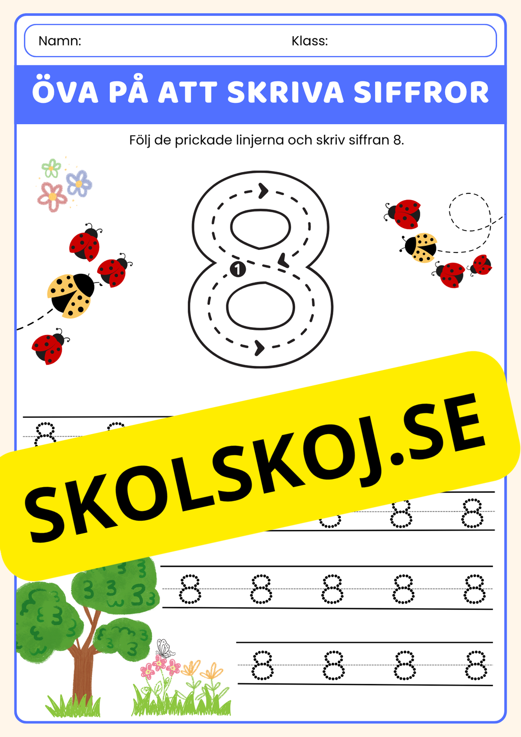 Skriv siffrorna 1–10