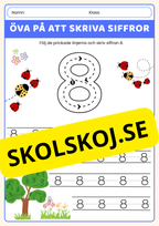 Skriv siffrorna 1–10