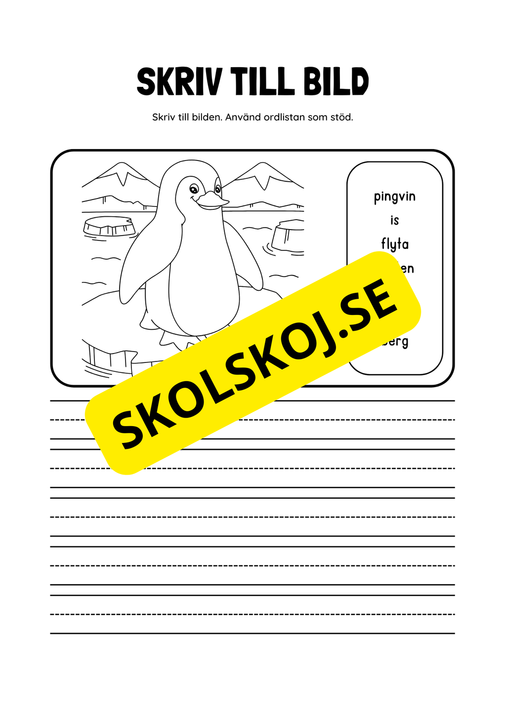 Skriv till bild - Ordlista som stöd