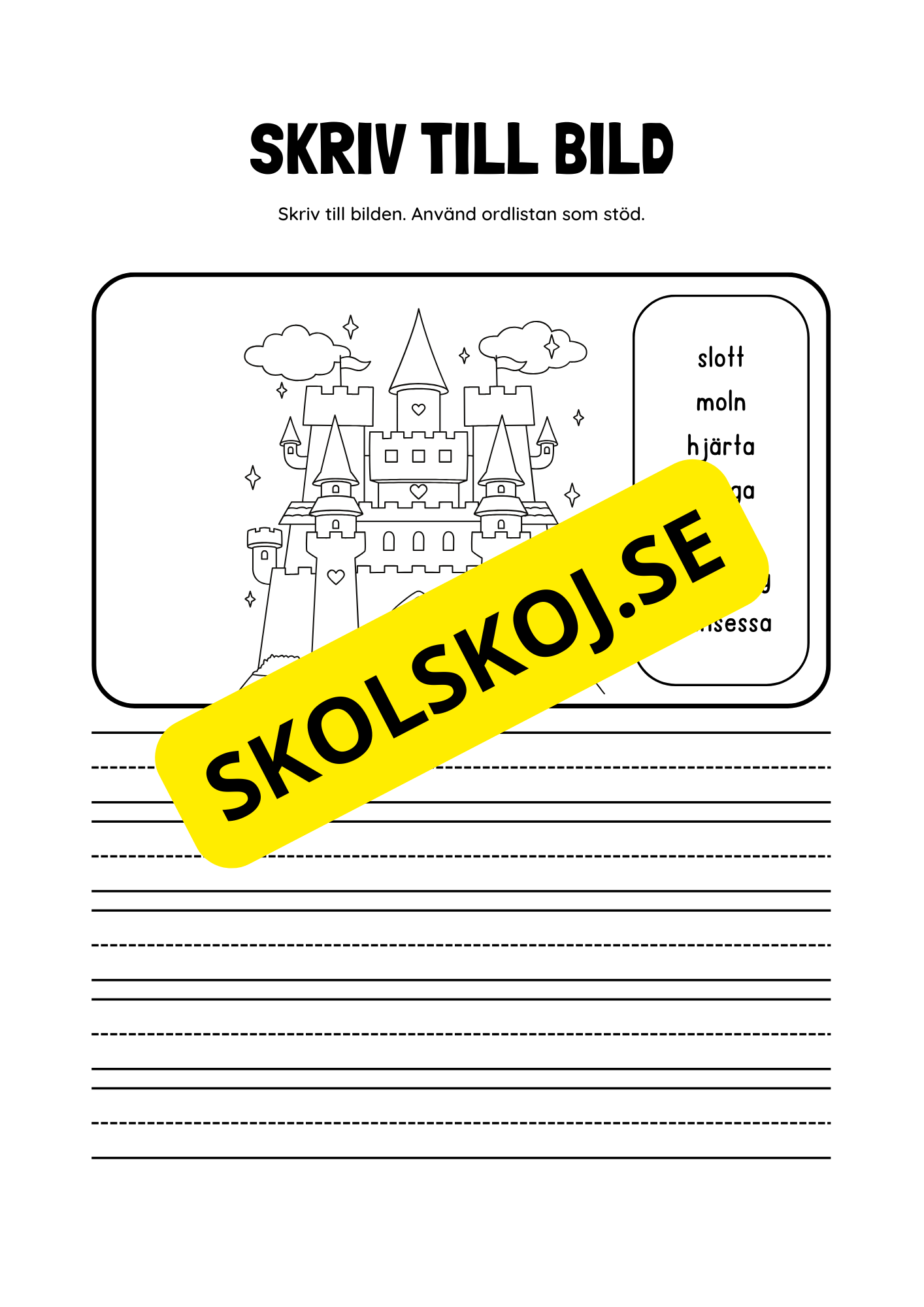 Skriv till bild - Ordlista som stöd