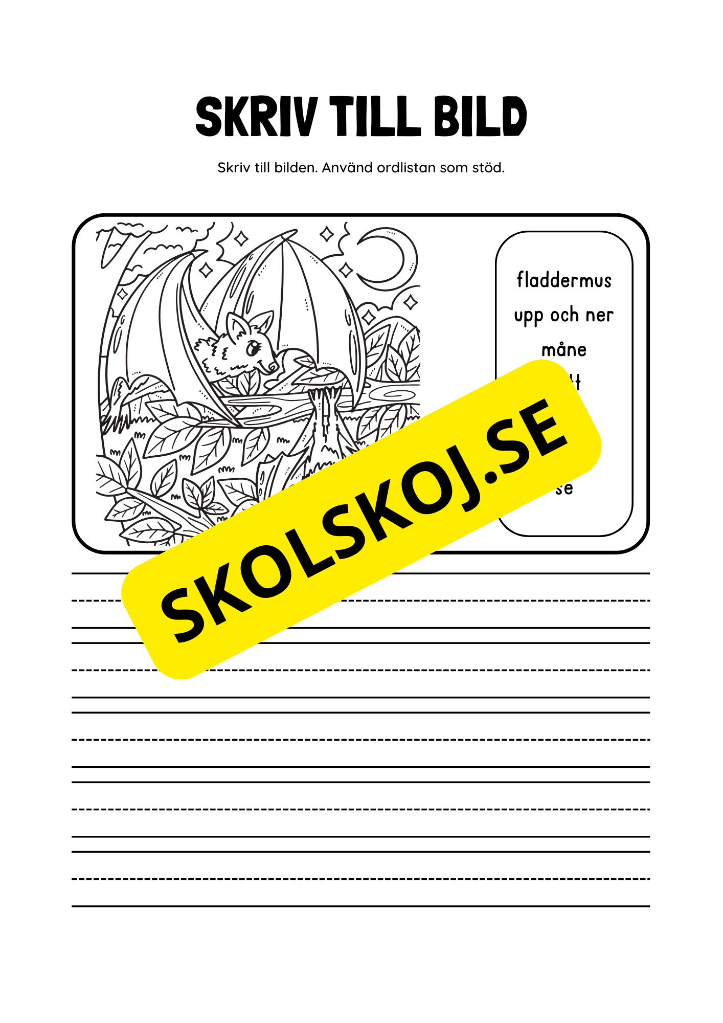 Skriv till bild - Ordlista som stöd