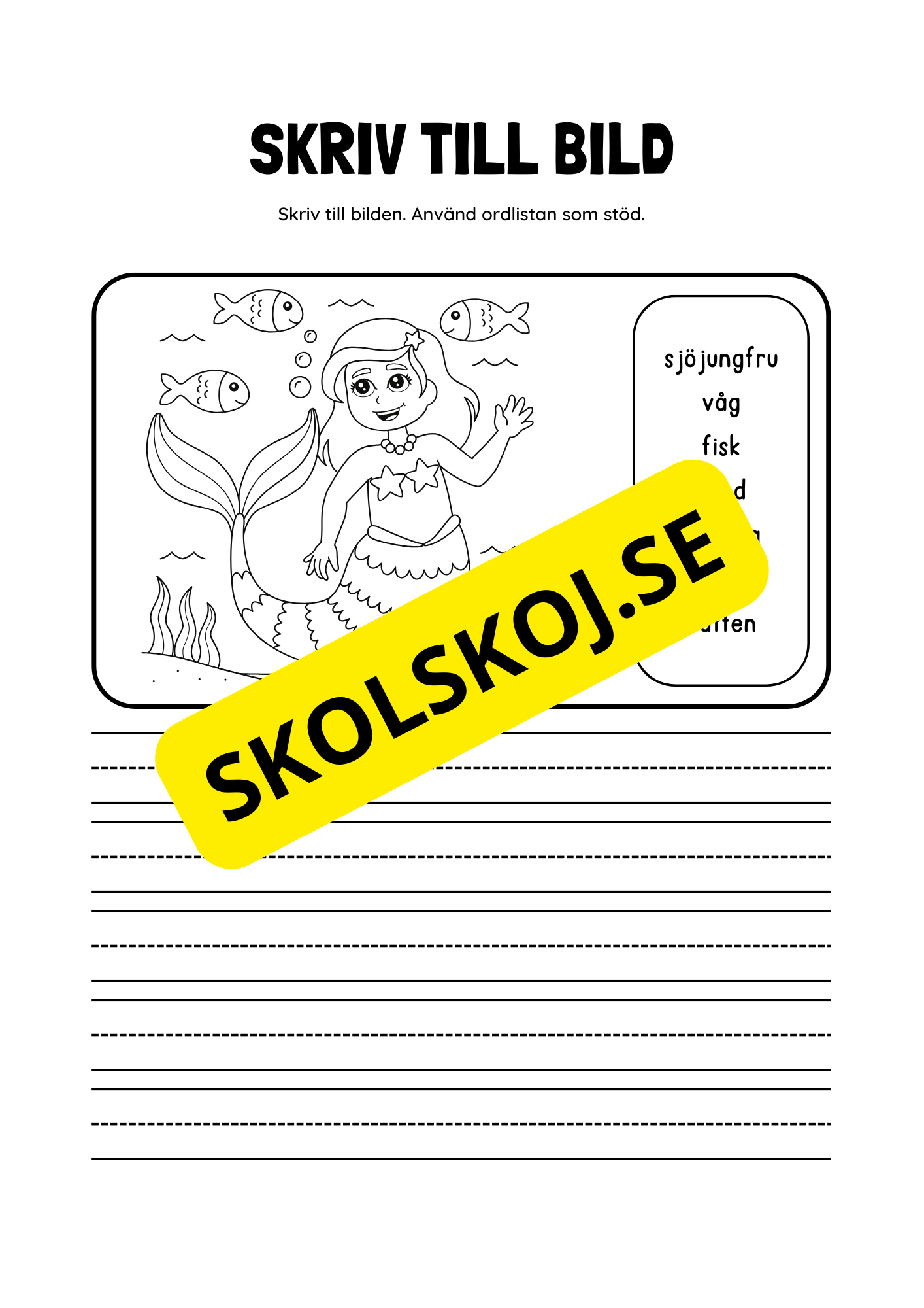 Skriv till bild - Ordlista som stöd